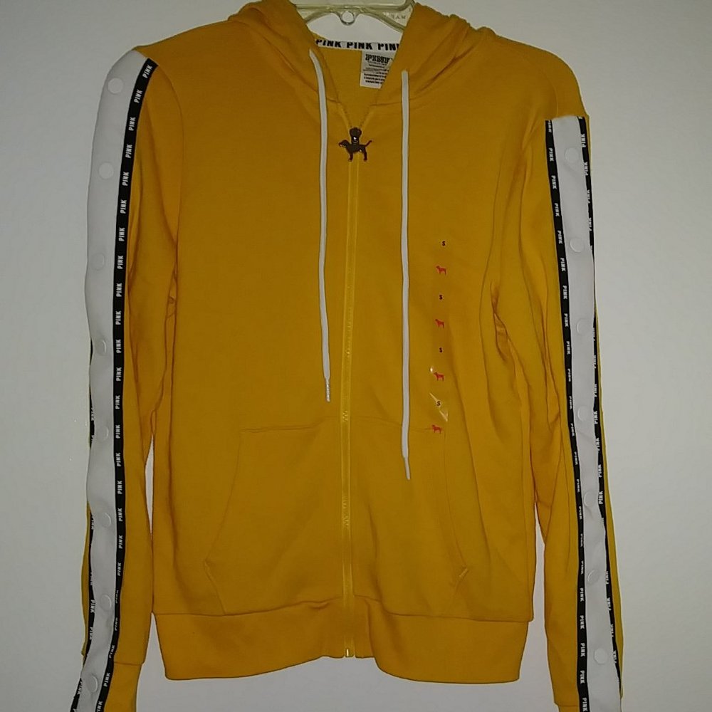 Pink by Victoria's Secret Yellow L/Sleeve Hoodie S